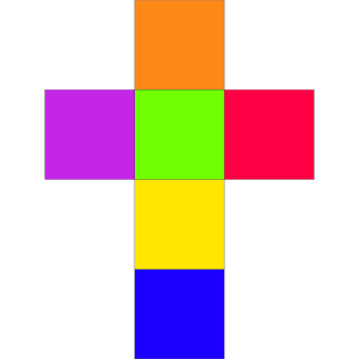 Multi-colored cube map