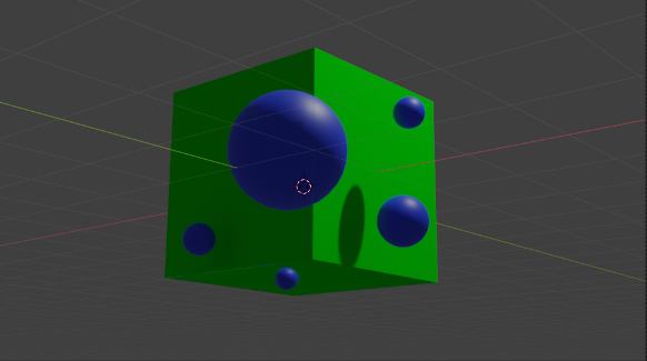3D scene and cube with the cube map applied