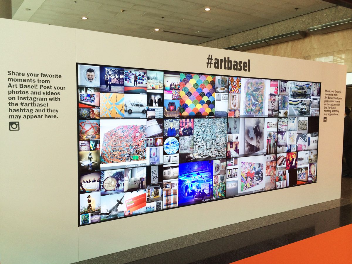 Social Media Wall Installed at Art Basel