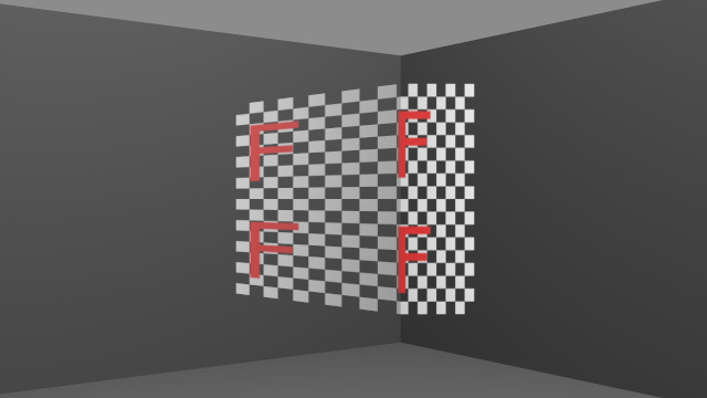 Pattern projected with distortion